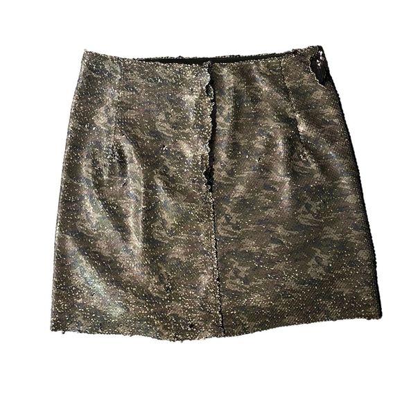 Free People Sequin Camo Mini Skirt - Picture 2 of 5